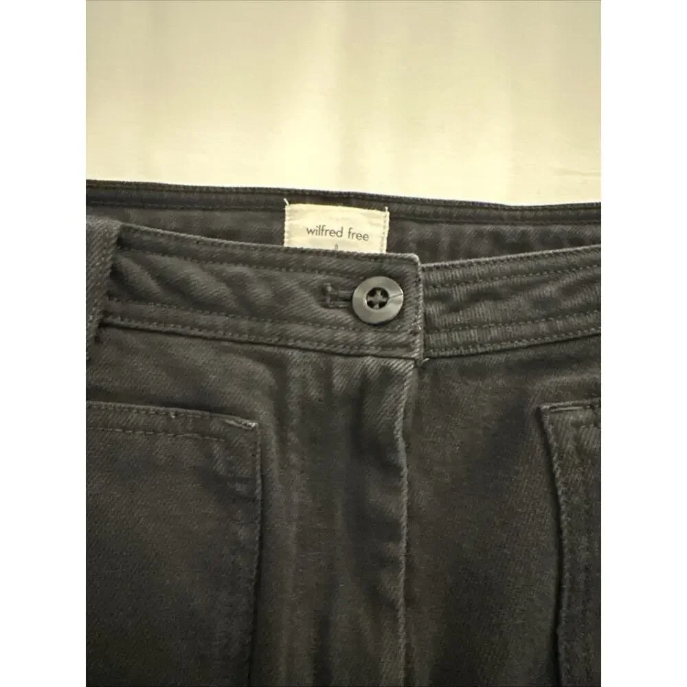 Aritzia Wilfred Free • Modern Utility Pant Women's‎ Size 0 In Black Wide Leg - Picture 3 of 7